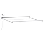 vidaXL Cadre de store rétractable électrique Blanc 3 x 2 m Aluminium