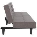 vidaXL Canapé-lit avec porte-gobelets taupe tissu