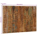 vidaXL Tête de lit multicolore 120 cm bois massif récupération