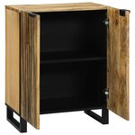 vidaXL Buffet Naturel 60 x 33 5 x 75 cm Bois de mangue massif