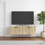 vidaXL Meuble TV mural Chêne Sonoma 98 x 31 x 30 cm Bois d'ingénierie