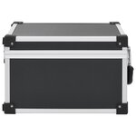 Vidaxl étui de cd pour 40 cd aluminium abs noir