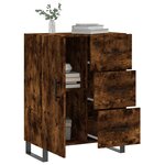 vidaXL Buffet chêne fumé 69 5x34x90 cm bois d'ingénierie