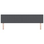 vidaXL Tête de lit LED avec des lumières à LED Gris foncé 200 cm tissu
