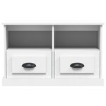 vidaXL Meuble TV blanc 80x35x50 cm bois d'ingénierie