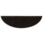 vidaXL Tapis d'escalier auto-adhésifs 20 pièces 56 x 17 x 3 cm Marron foncé Demi-rond