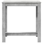 vidaXL Table de bar gris béton 102x50x103 5 cm bois d'ingénierie