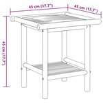 vidaXL Table basse 45x45x45 cm bambou