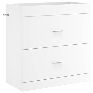 vidaXL Meuble sous lavabo de salle de bain Blanc 78 5 x 37 5 x 81 cm