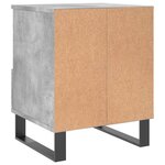 vidaXL Tables de chevet 2 Pièces gris béton 40x35x50 cm bois d’ingénierie