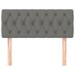 vidaXL Tête de lit Gris foncé 100x7x78/88 cm Tissu