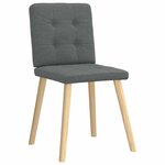 vidaXL Chaises à manger lot de 2 gris foncé tissu