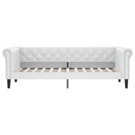 vidaXL Lit de jour sans matelas blanc 90x200 cm similicuir