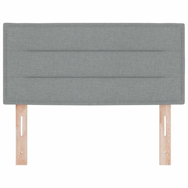 vidaXL Tête de lit LED avec bandes LED Gris clair 80 cm tissu