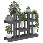 vidaXL Support à plantes Gris 104 5x25x77 5 cm Bois massif de pin