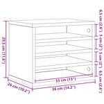 vidaXL Organisateur de bureau Chêne 36x26x29 5 cm Bois d'ingénierie
