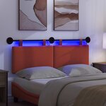 vidaXL Tête de lit suspendue Rouge orange Tissu en velours côtelé