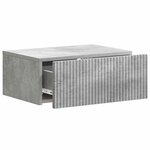 vidaXL Cabinet de chevet mural 2 Pièces Gris béton 49 x 34 5 x 20 cm