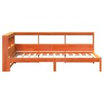 vidaXL Lit bibliothèque sans matelas cire marron 100x200 cm pin massif