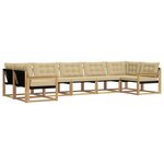 vidaXL Ensemble de canapés d'extérieur 7 pc Blanc et Beige
