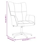 vidaXL Chaise de relaxation Blanc crème Velours