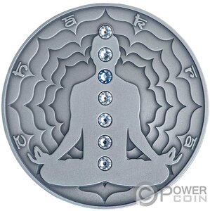Monnaie VISHUDDHA Chakra 2 Oz Argent 2000 Francs Cameroon 2021