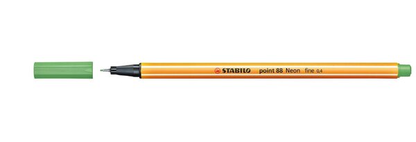 Stylo-Feutre POINT 88 Pointe Fine 0 4 mm Vert FLUO STABILO
