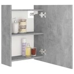 vidaXL Armoire à miroir de salle de bain Gris béton Bois d’ingénierie