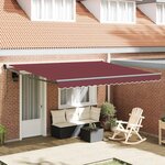 vidaXL Auvent rétractable automatique bordeaux 400x300 cm