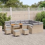 vidaXL Ensemble de canapé de jardin 13 Pièces Beige et Gris clair