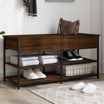 vidaXL Banc à chaussures chêne marron 100x42 5x50 cm bois d'ingénierie