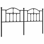 vidaXL Tête de lit métal noir 180 cm