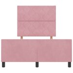 vidaXL Cadre de lit avec tête de lit Rose 120 x 190 cm Velours