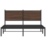 vidaXL Cadre de lit en métal sans matelas chêne marron 150x200 cm