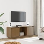 vidaXL Meuble TV Marron miel 110 5x35x44 cm Bois de pin massif