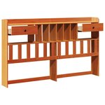 vidaXL Tête de lit avec rangement cire marron 180cm bois massif de pin
