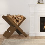 vidaXL Porte-bûches Marron miel 47x39 5x48 cm Bois massif de pin