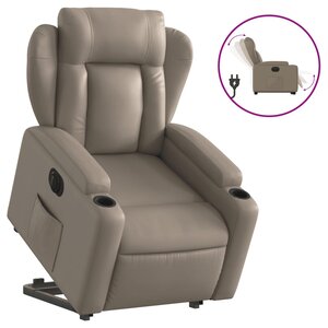 vidaXL Fauteuil inclinable électrique cappuccino similicuir