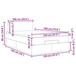 vidaXL Lit ottoman avec matelas et LED bleu foncé 90x200cm velours