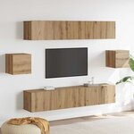 vidaXL Ensemble de 6 meubles TV en chêne artisanal en bois