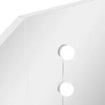 vidaXL Coiffeuse d'angle table de maquillage lumière LED Blanc clair