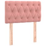 vidaXL Tête de lit à LED Rose 80x7x78/88 cm Velours