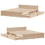 vidaXL Cadre de lit sans matelas 140x190 cm bois de pin massif