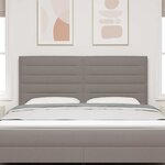 vidaXL Tête de lit avec tête de lit Taupe 180 cm Cuir synthétique