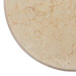 vidaXL Dessus de table Crème Ø50x2 5 cm Marbre