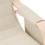 vidaXL Chaise à bascule Crème Tissu