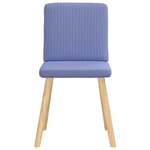 vidaXL Chaises à manger lot de 6 bleu jean tissu