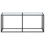 vidaXL Table console Marbre blanc 180x35x75 5 cm Verre trempé