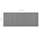 vidaXL Tapis de couloir Gris foncé 80x200 cm