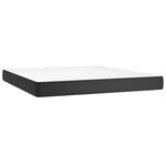vidaXL Matelas de lit à ressorts ensachés fermeté moyenne Noir 180x200x20cm Similicuir